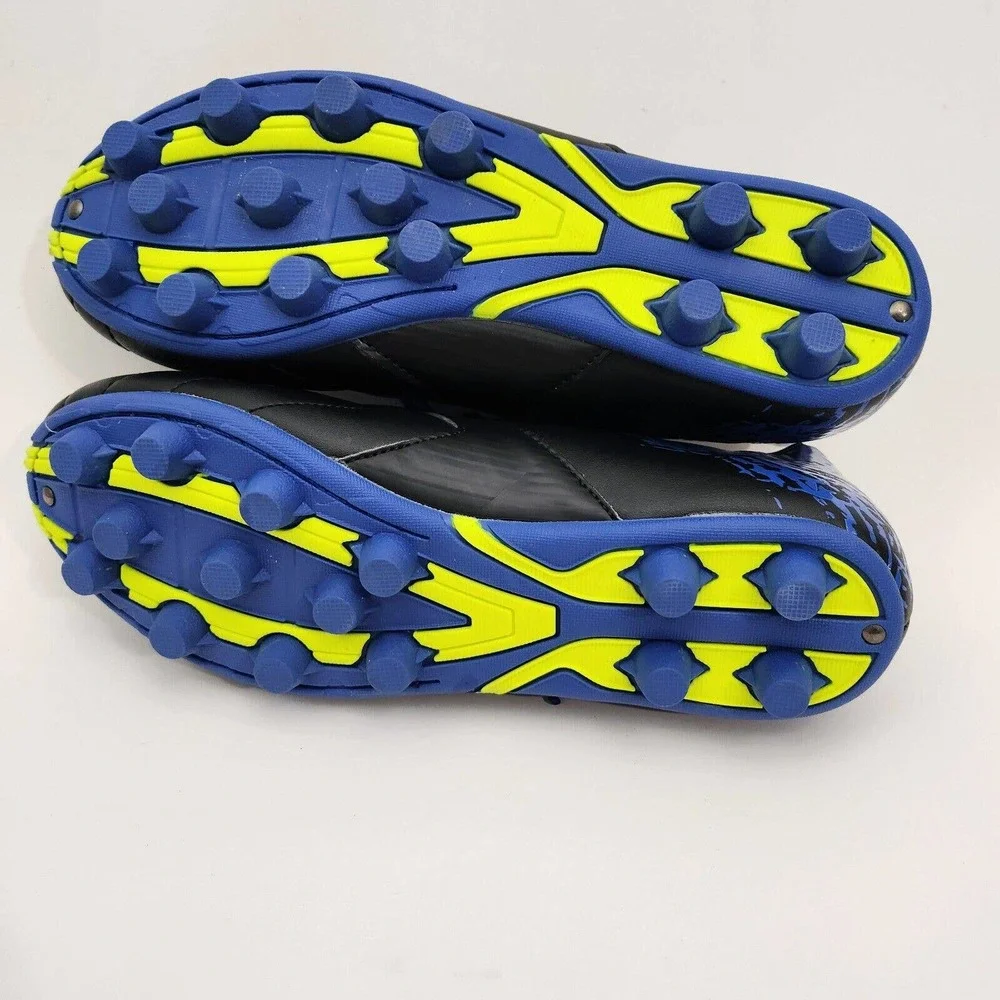 Brava Soccer Futbol Cleats Youth Boys Size 5.5D Blue Black Yellow Lace Up 160464 - Picture 10 of 11